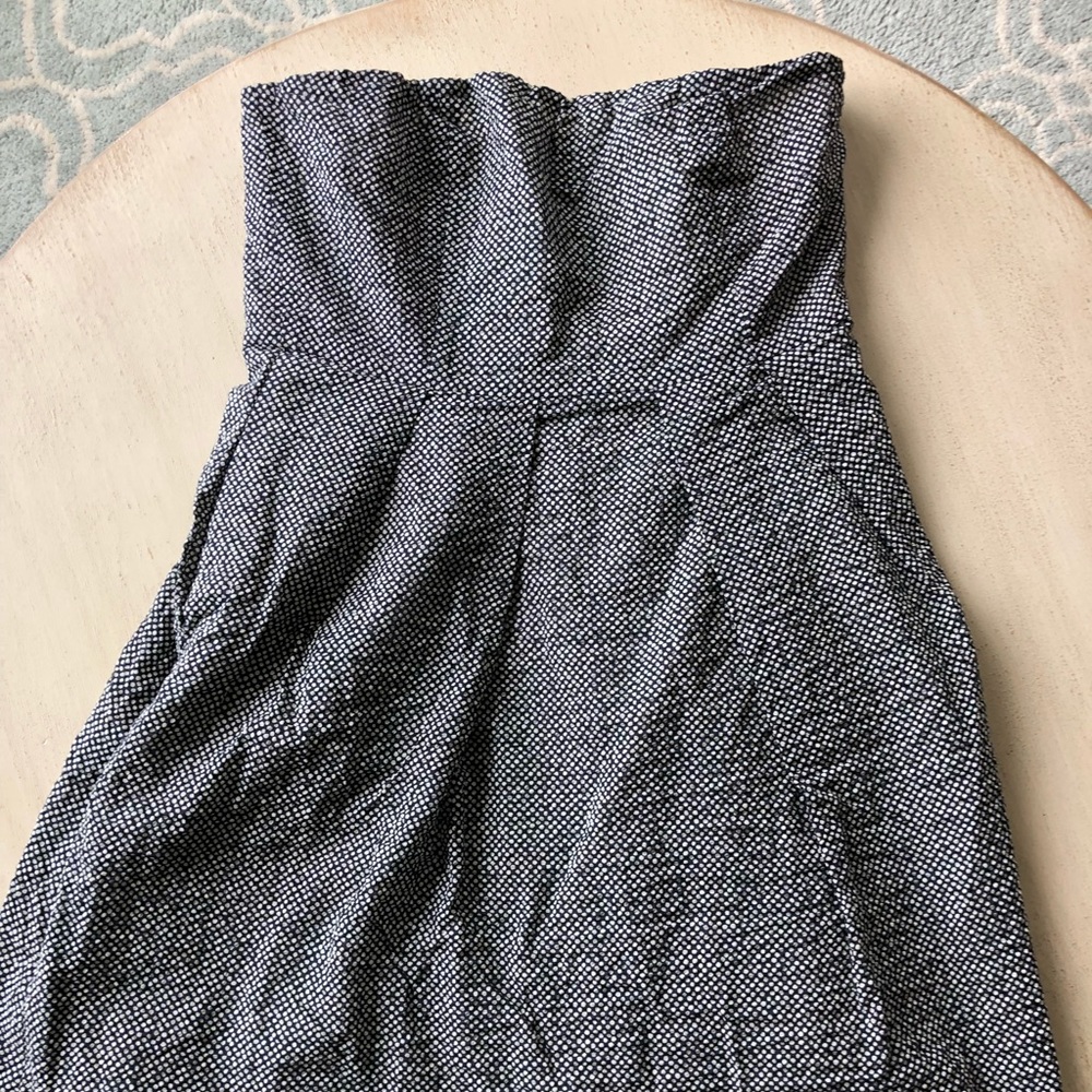 Strapless micro-polka dot cotton J. Crew dress